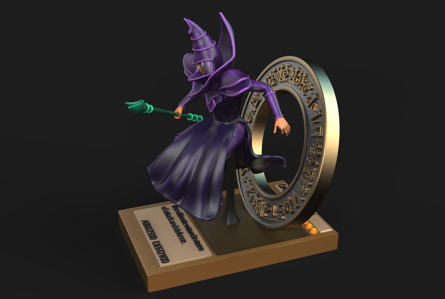Dark Magician Yugioh 3D Printing model 3D print model_5