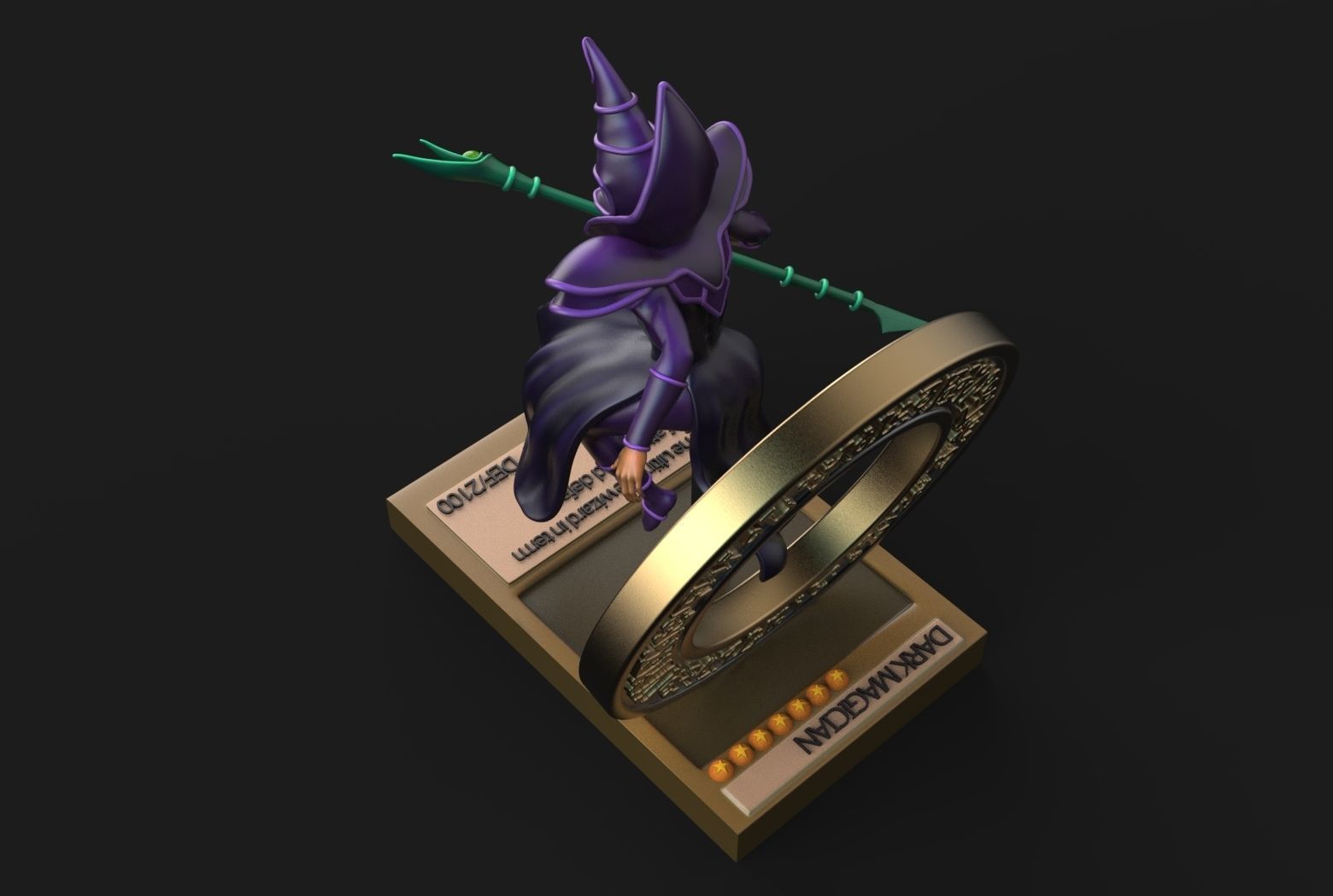Dark Magician Yugioh 3D Printing model 3D print model_4