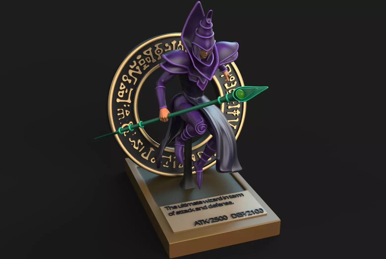 Dark Magician Yugioh 3D Printing model 3D print model_0