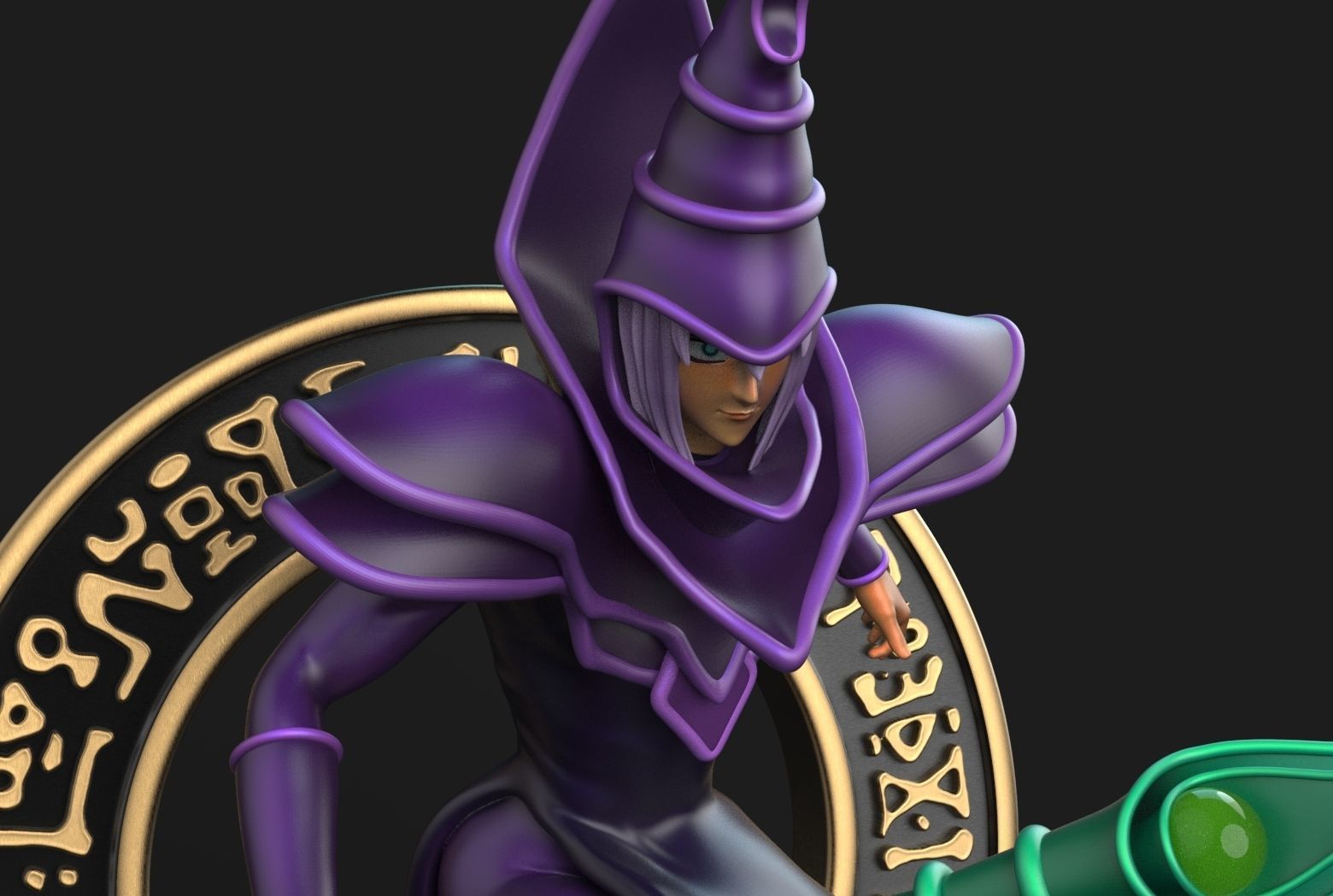 Dark Magician Yugioh 3D Printing model 3D print model_8