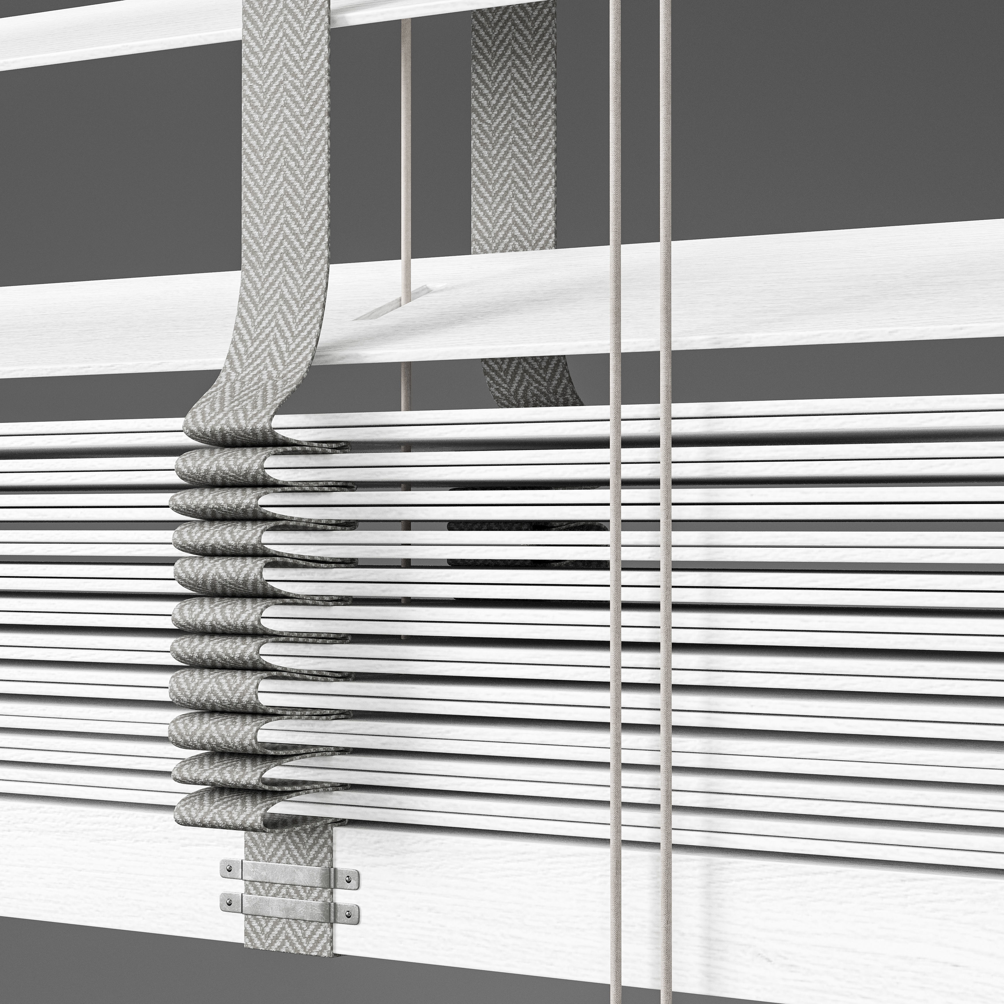 Wooden blinds Set 05 3D model_3