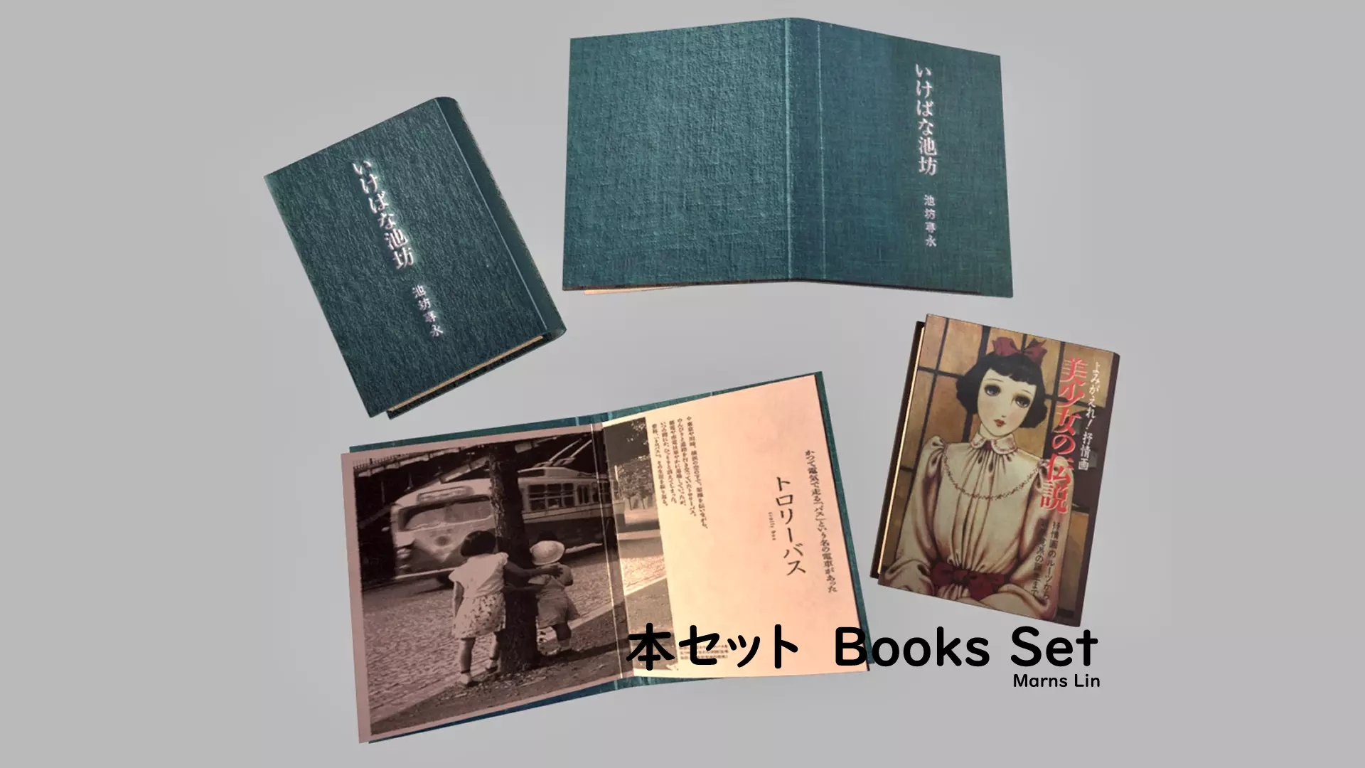2-type of Books Set Free low-poly 3D model