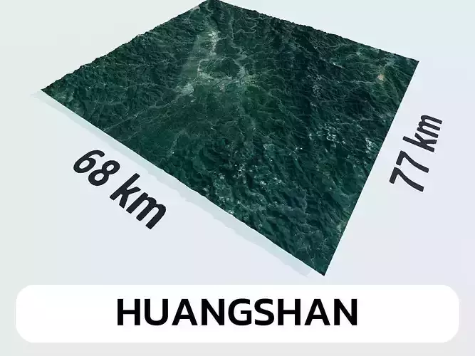 Huangshan China City Landscape 3D Model