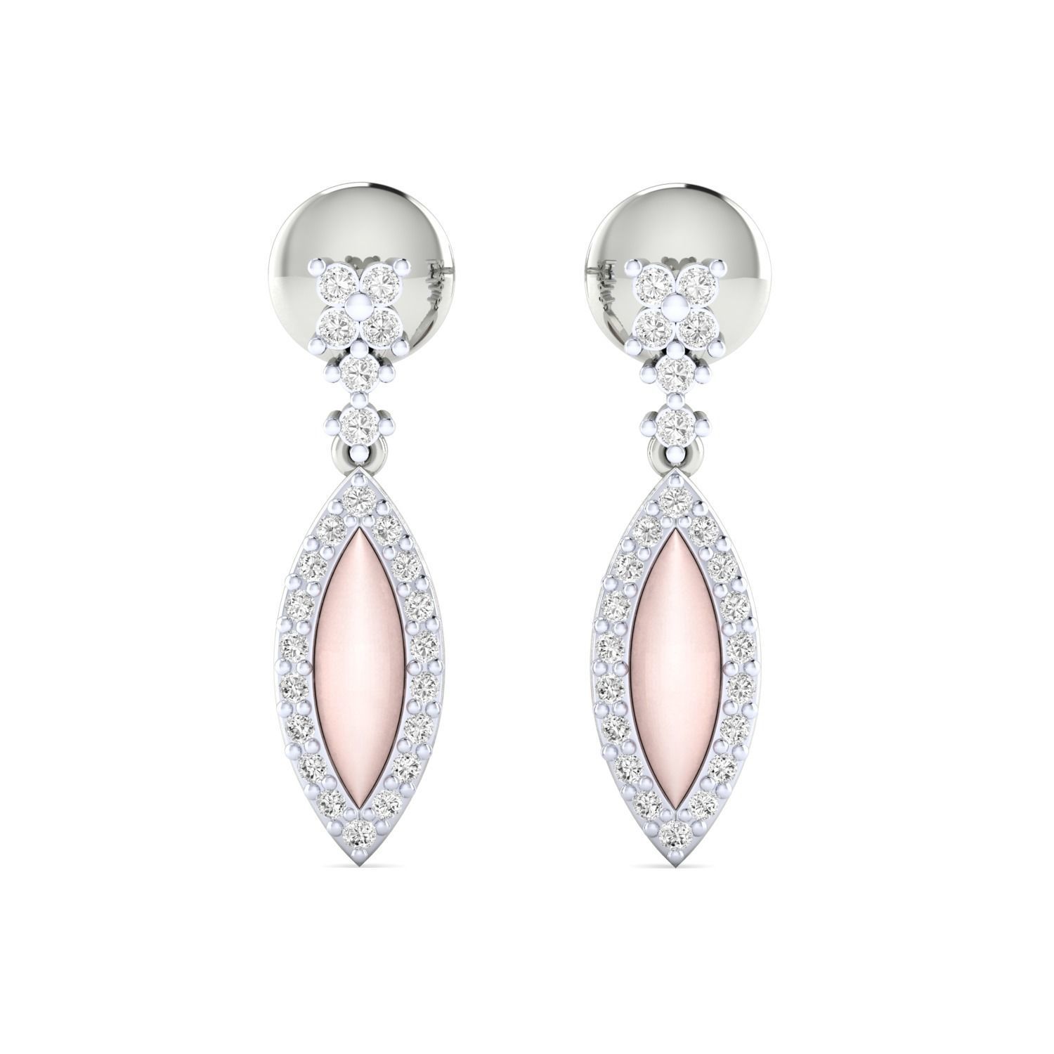 Women Long Drop Earrings STL JCD OBJ FBX Renders Details 3D print model_15