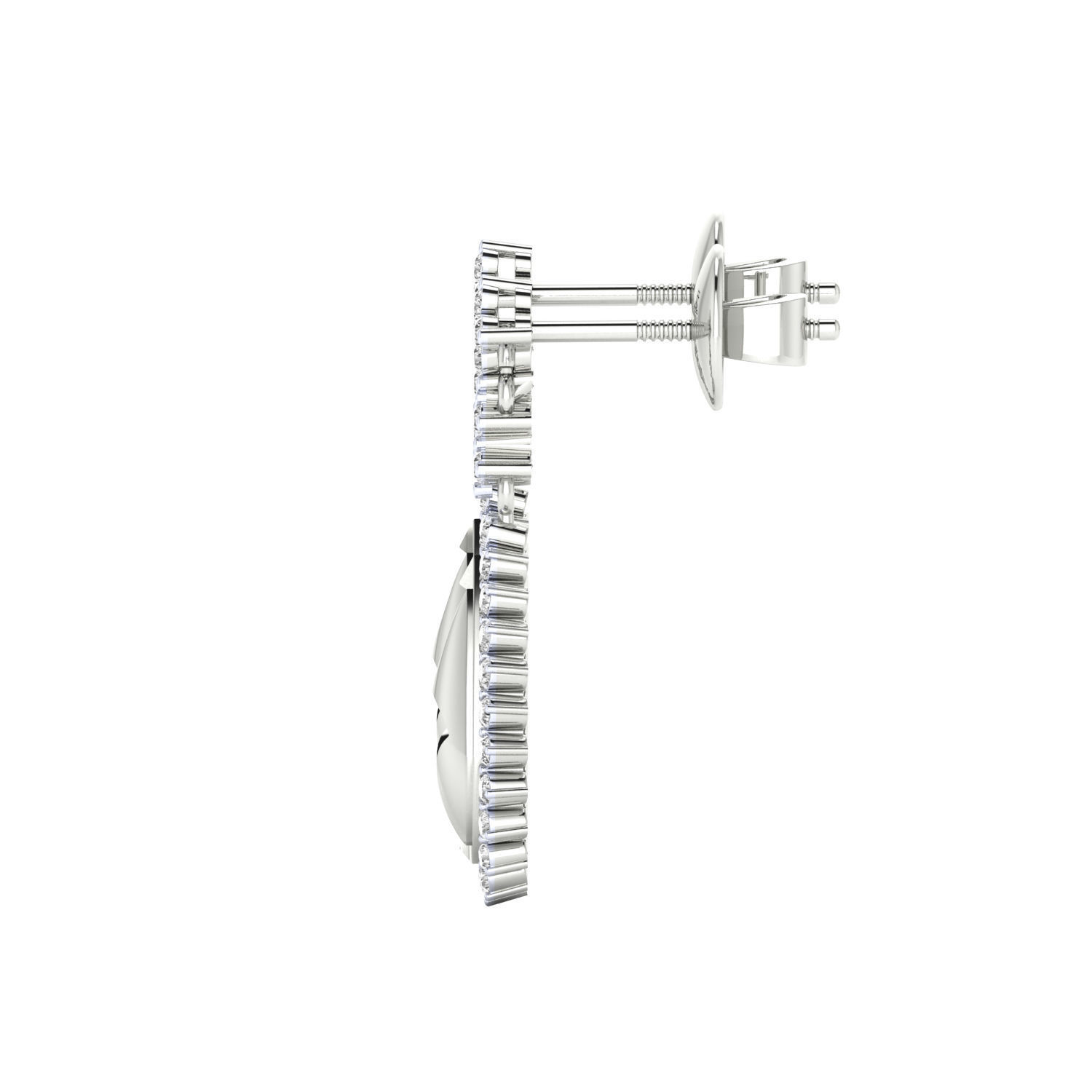 Women Long Drop Earrings STL JCD OBJ FBX Renders Details 3D print model_9