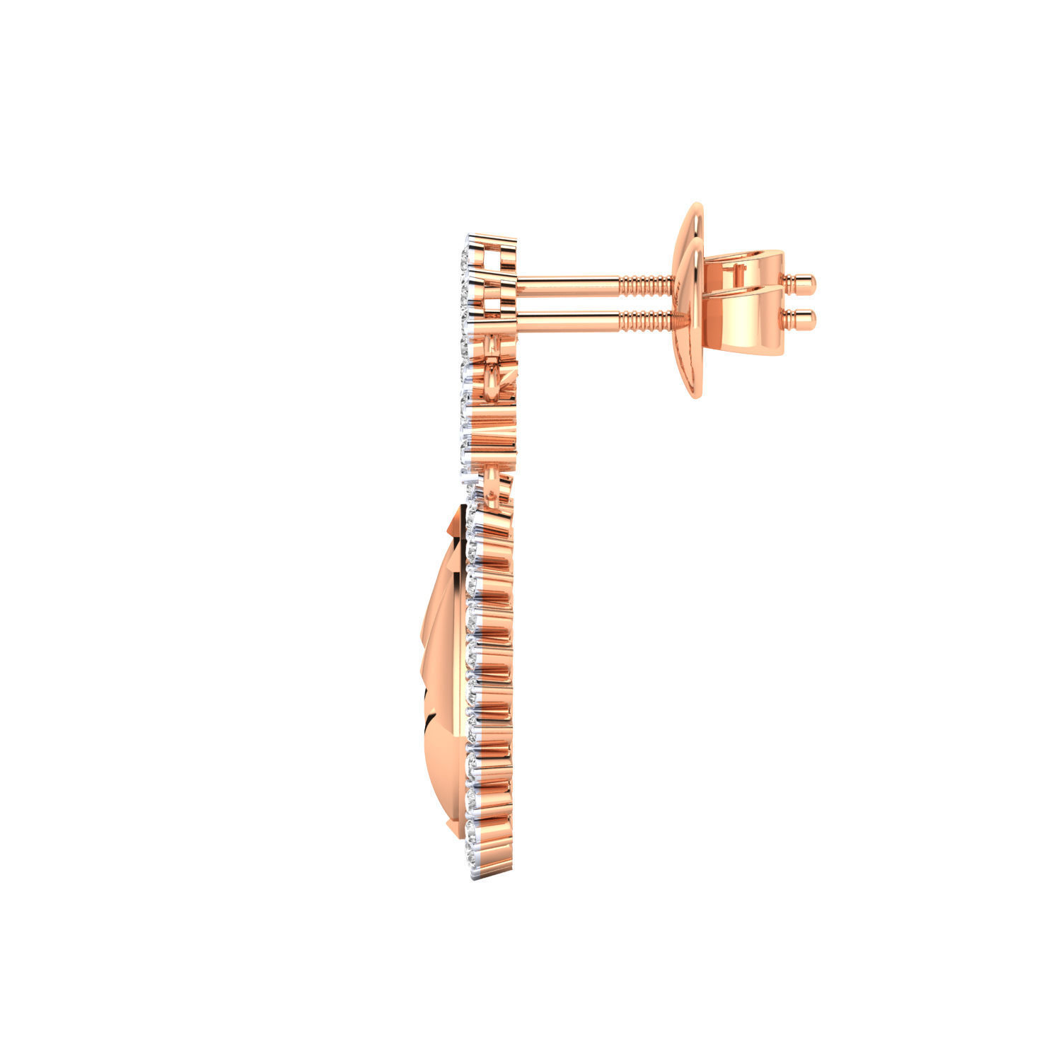 Women Long Drop Earrings STL JCD OBJ FBX Renders Details 3D print model_7