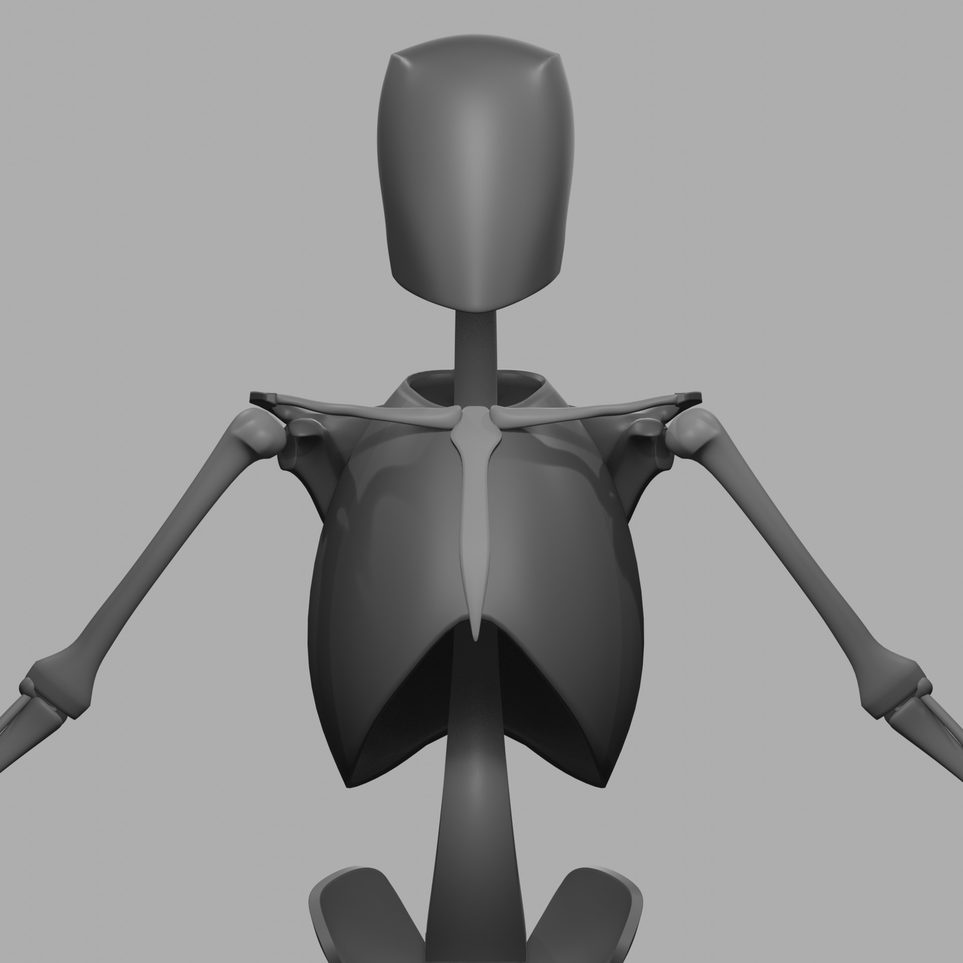 Stylized Male Muscle Anatomy Reference Model 3D model_7