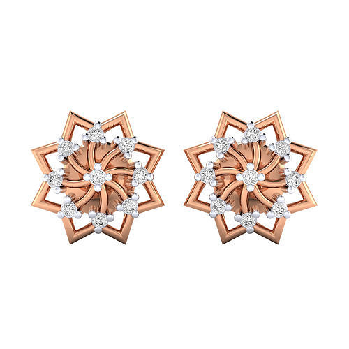 Women Stud Earrings STL JCD OBJ FBX Renders Details 3D print model