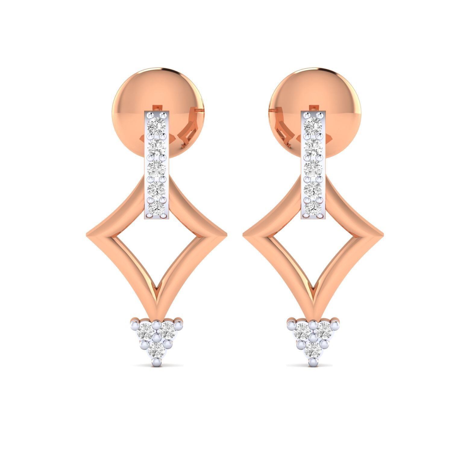 Women Earrings STL JCD OBJ FBX Renders Details 3D print model_13