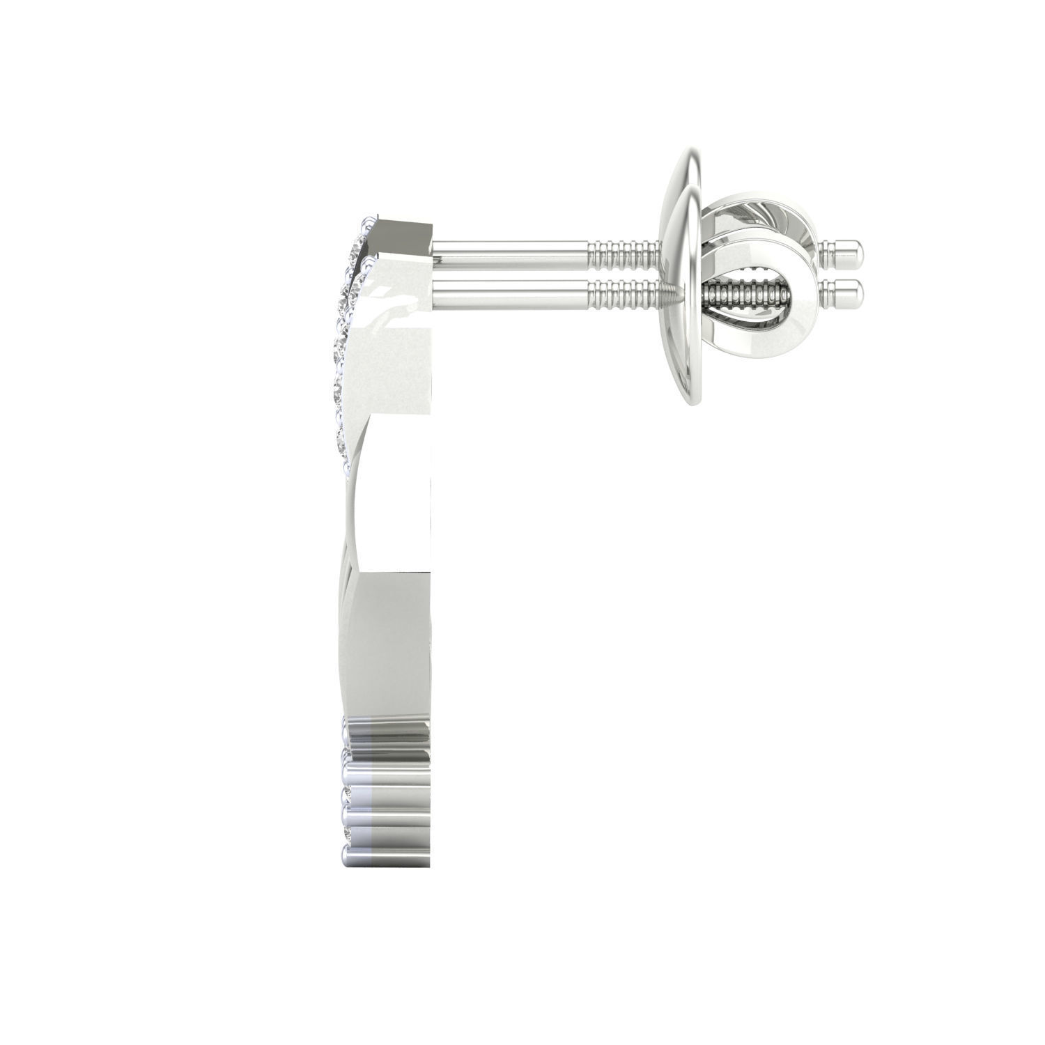 Women Earrings STL JCD OBJ FBX Renders Details 3D print model_9