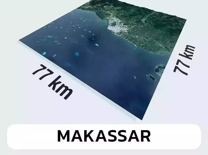 Makassar Indonesia City Landscape 3D Model