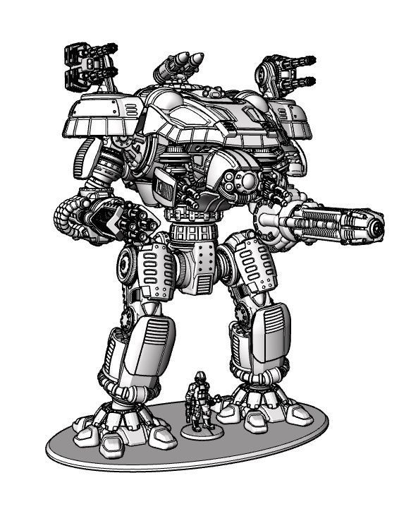 Project Dominator Gunslinger-S Long Range Variant 3D print model_3