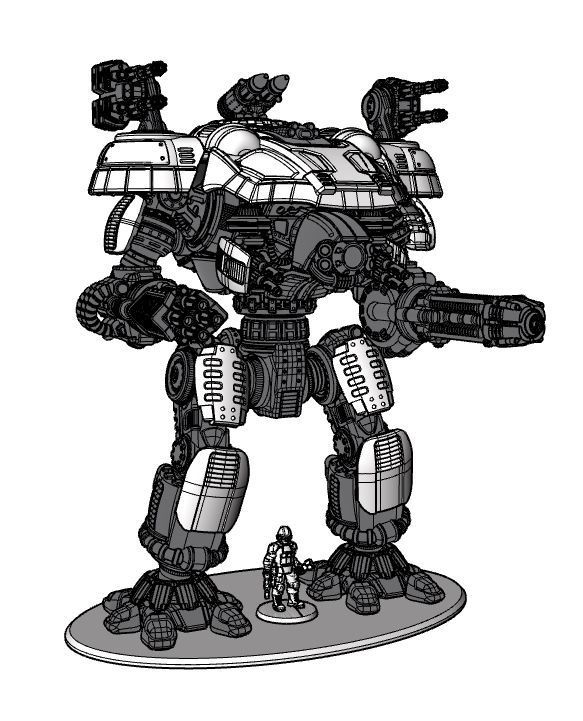 Project Dominator Gunslinger-S Long Range Variant 3D print model_2