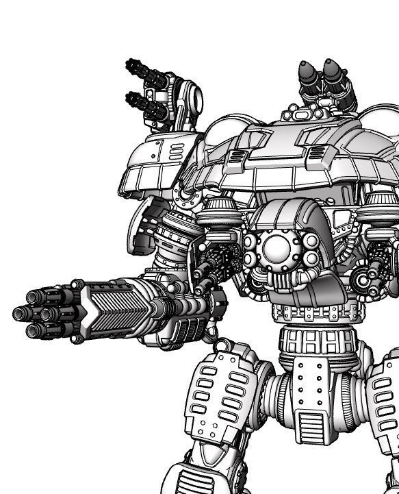 Project Dominator Gunslinger-S Long Range Variant 3D print model_1