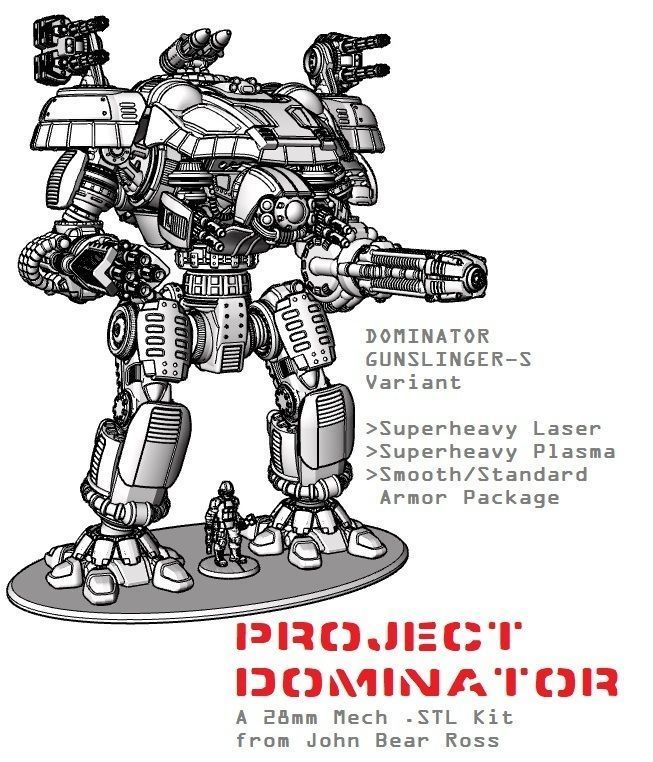 Project Dominator Gunslinger-S Long Range Variant 3D print model_16