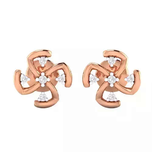 Women Stud Earrings STL JCD OBJ FBX Renders Details 3D print model