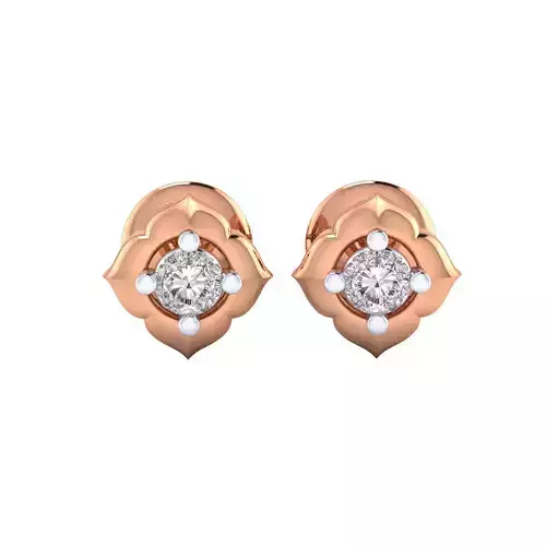 Women Stud Earrings STL JCD OBJ FBX Renders Details 3D print model