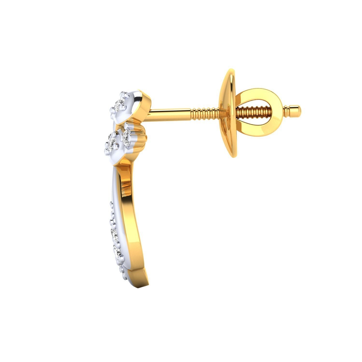 Women Earrings STL JCD OBJ FBX Renders Details 3D print model_8