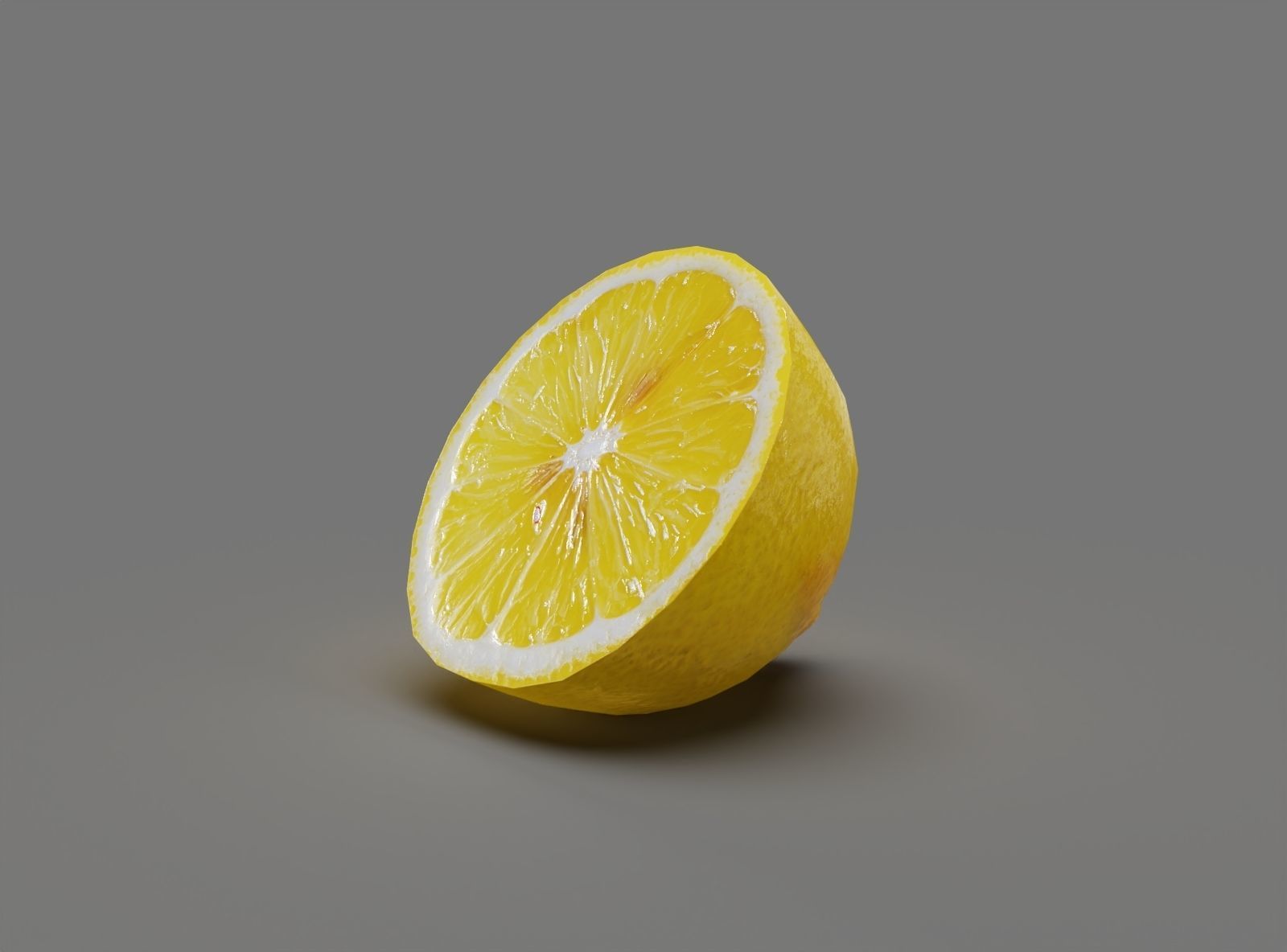 Fruits Lemon  Low-poly 3D model_7