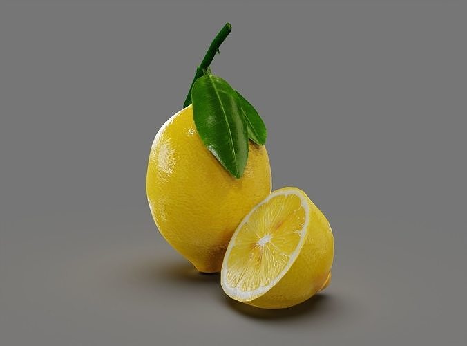 Fruits Lemon  Low-poly 3D model 2