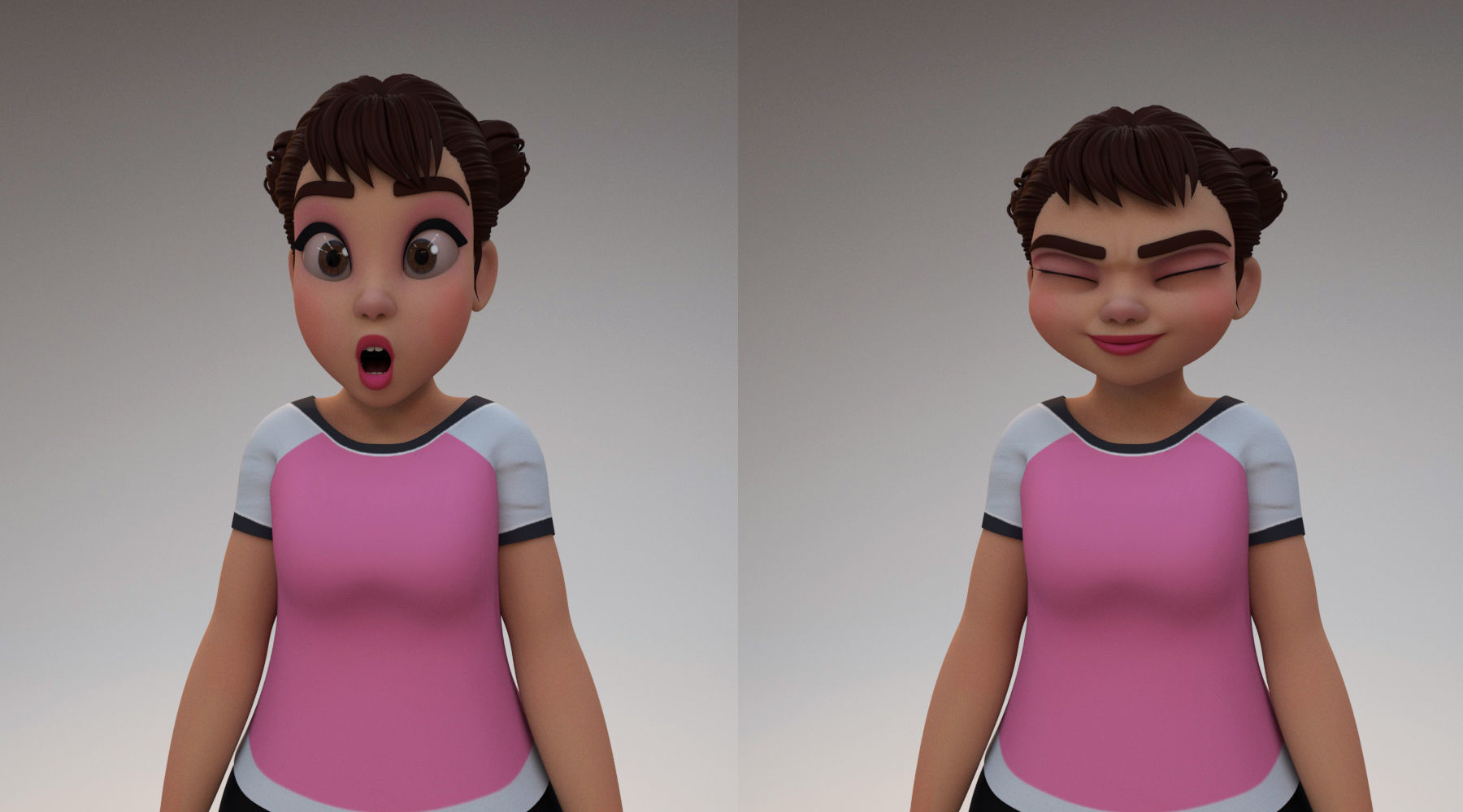 girl sport 3D model_3