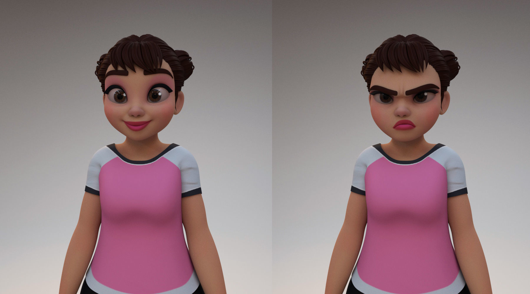 girl sport 3D model_4