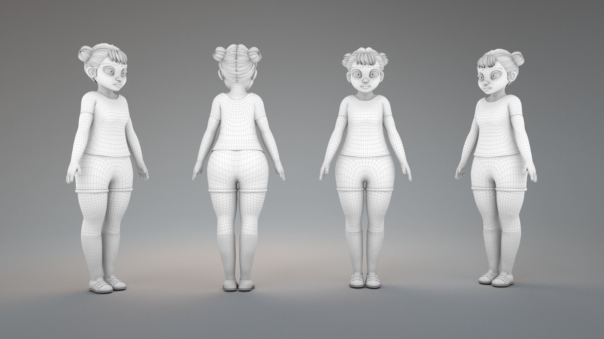 girl sport 3D model_6