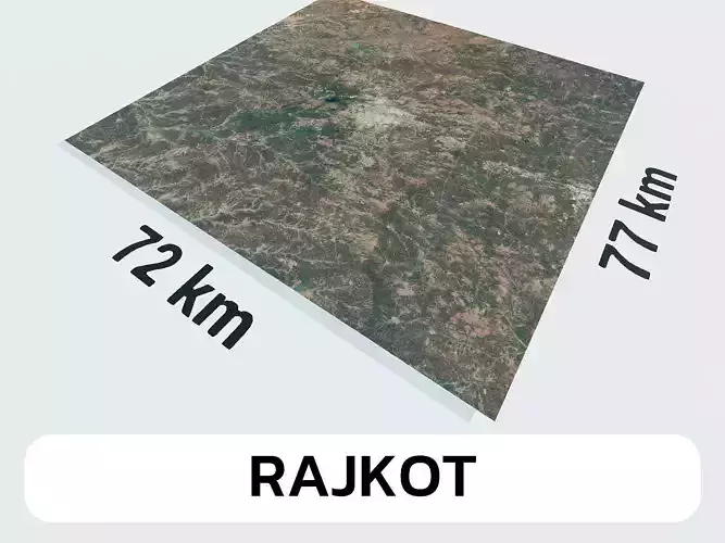 Rajkot India City Landscape 3D Model