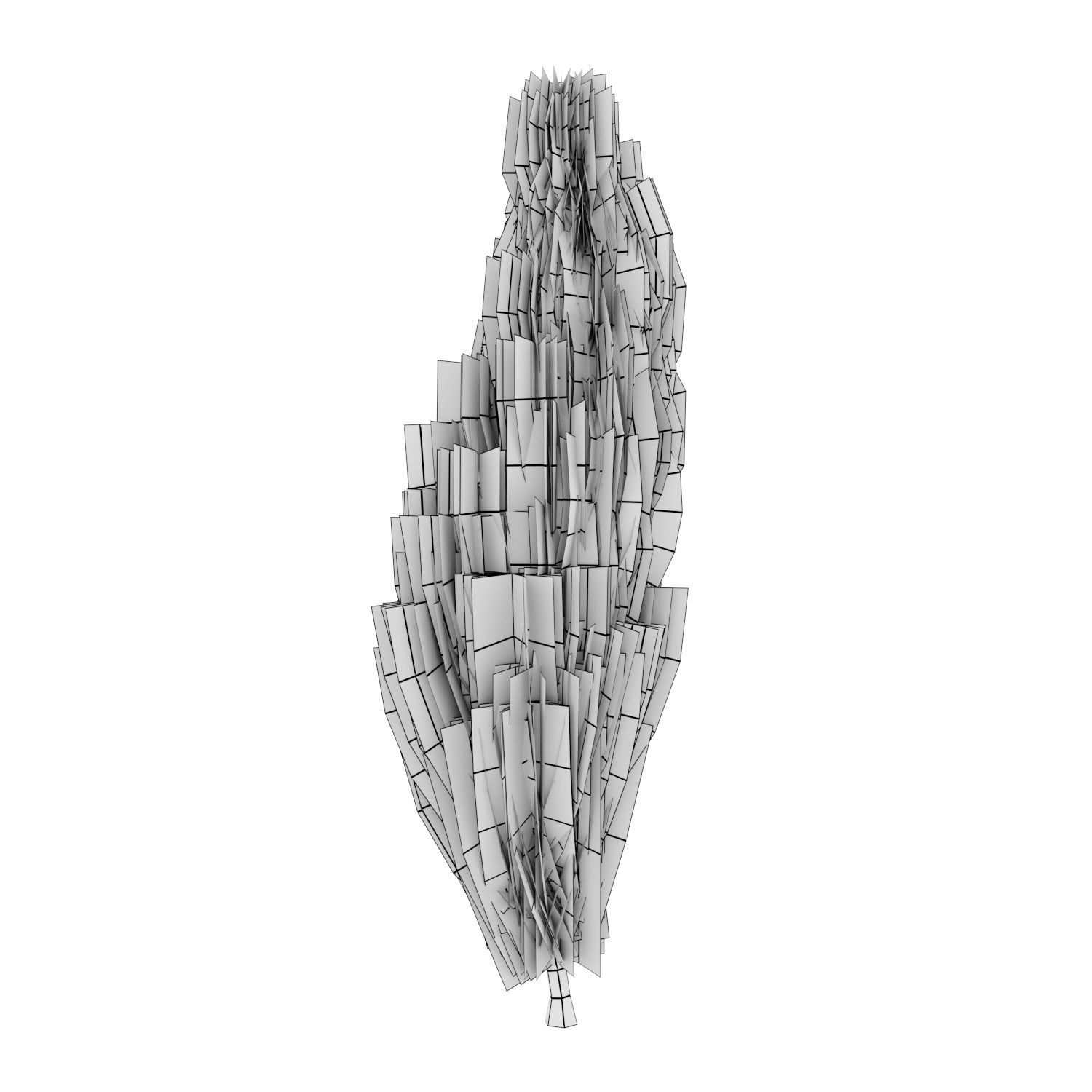 Mediterranean Cypress Tree Low-poly 3D model_5