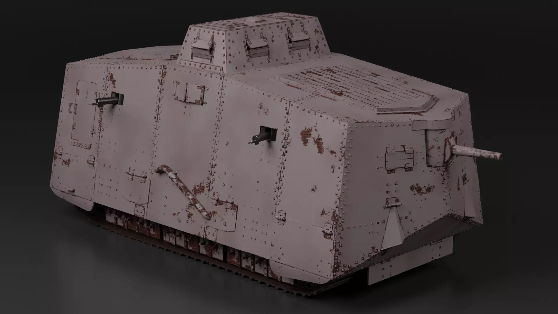 A7V Tank 3D model_0
