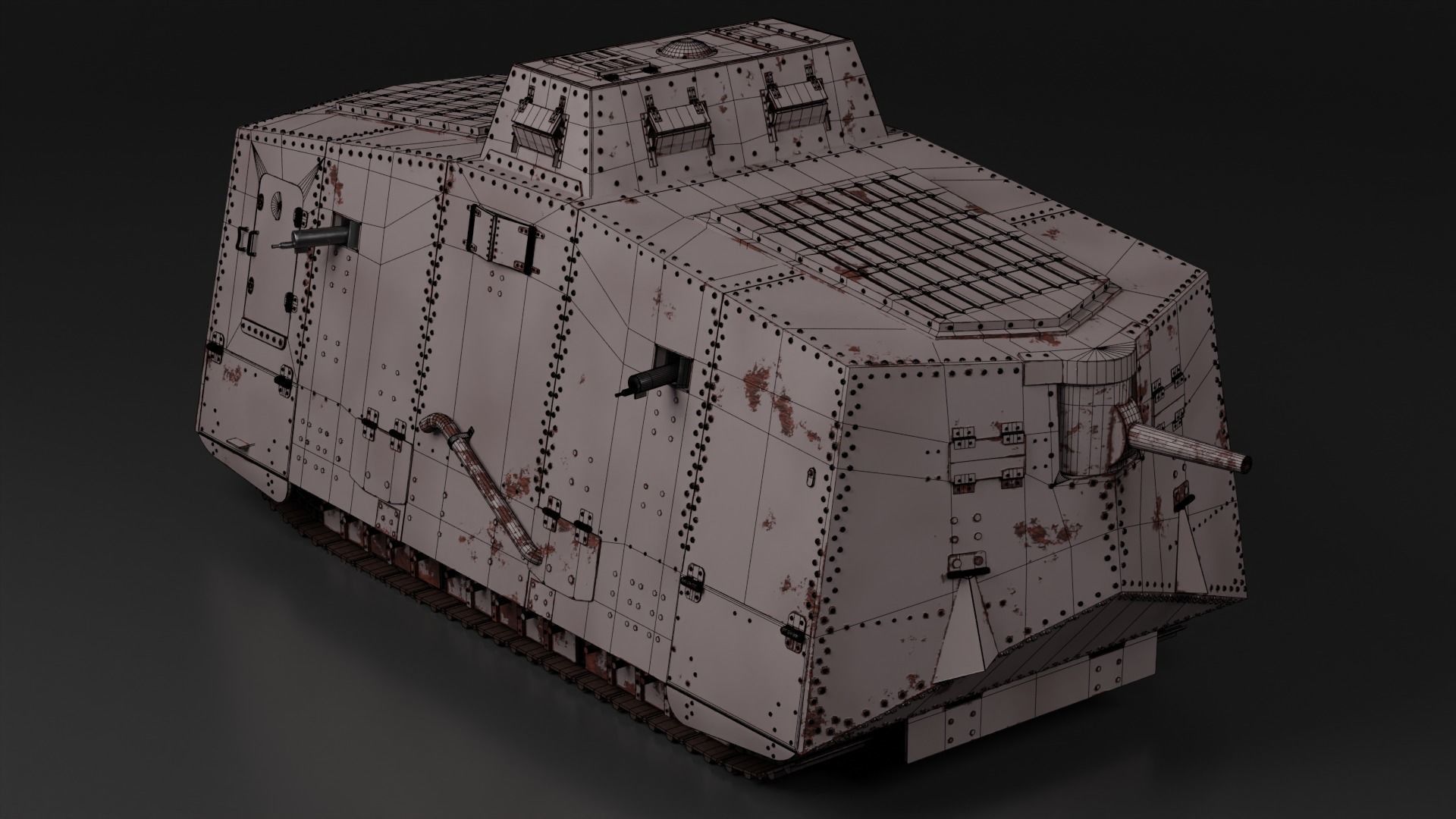 A7V Tank 3D model_4