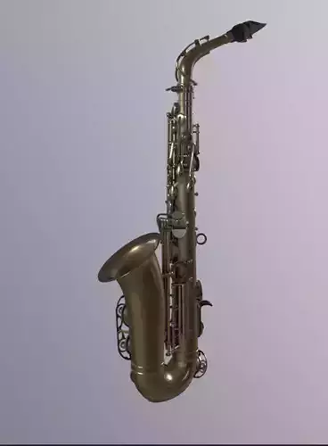 Saxophone 4K PBR GameReady Low-poly 3D model