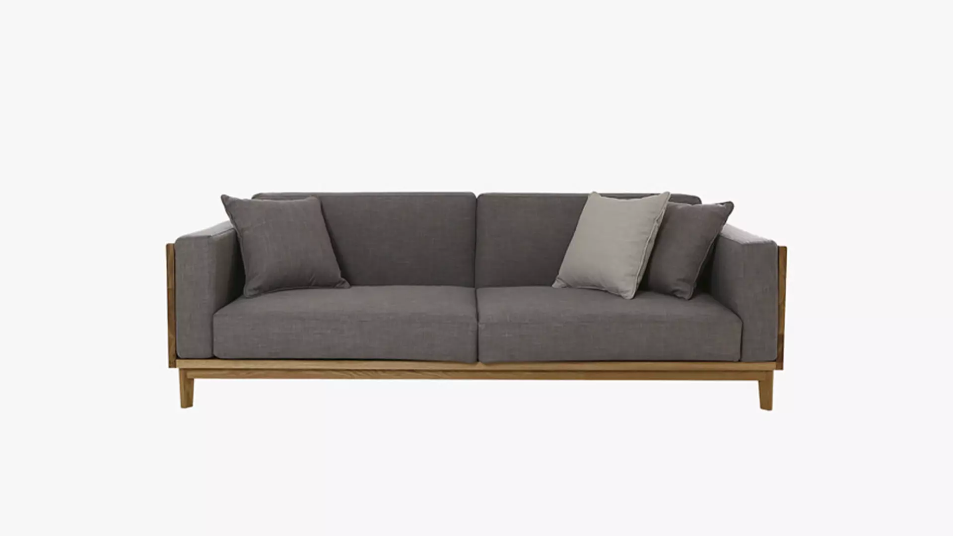 Original Oak 2 Unit Sofa 3D model_0