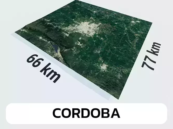 Cordoba Argentina City Landscape 3D Model