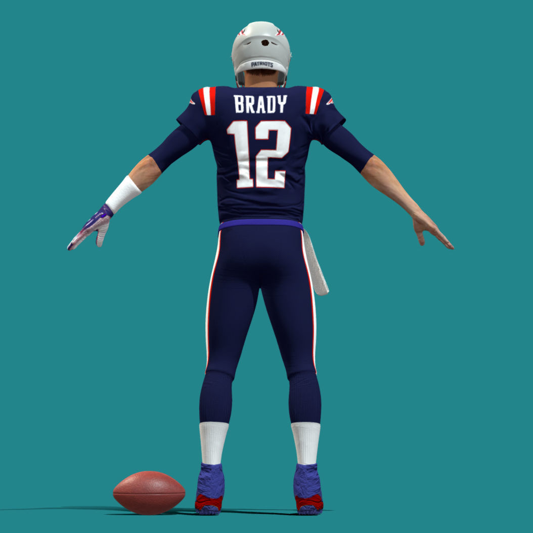 T-P Rigged NFL Tom Brady 3D model_2