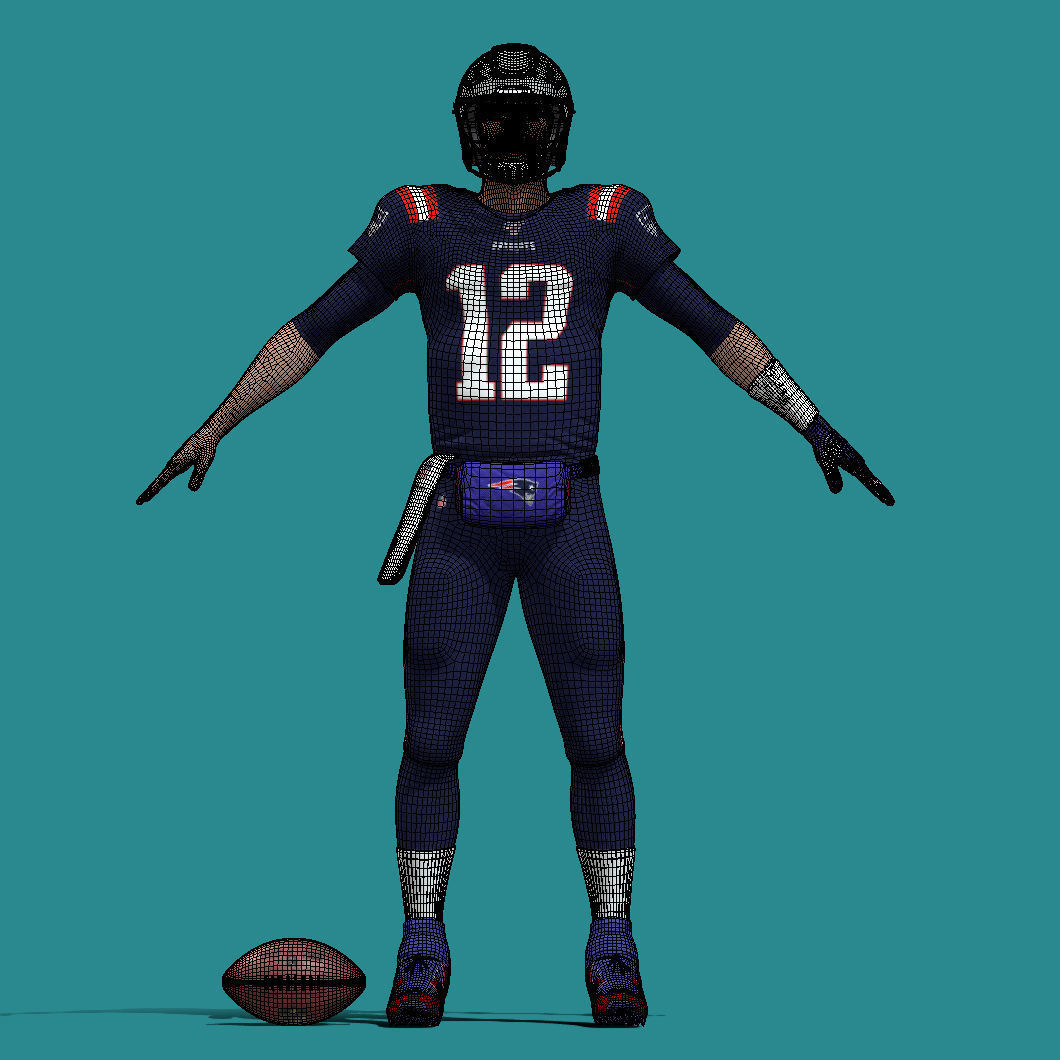 T-P Rigged NFL Tom Brady 3D model_4