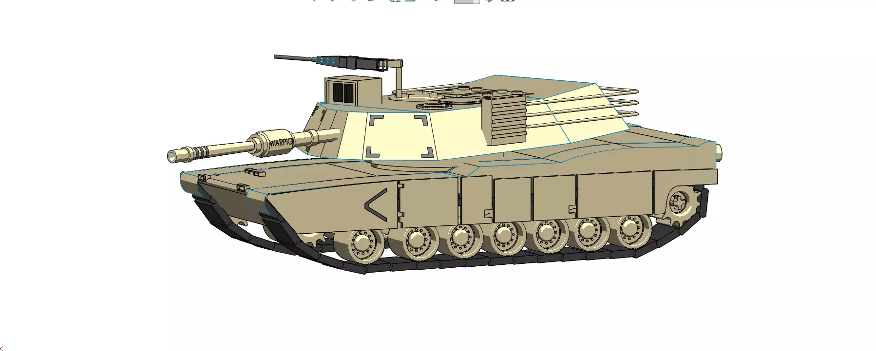M1A1 Abrams Main Battle Tank 3D model
