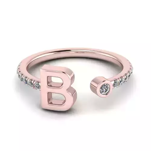 Jewelry alphabet Ring B