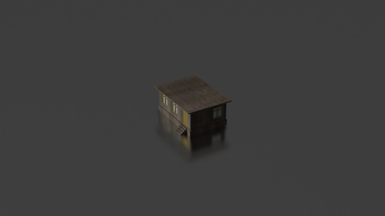 city house low-poly Low-poly 3D model_15