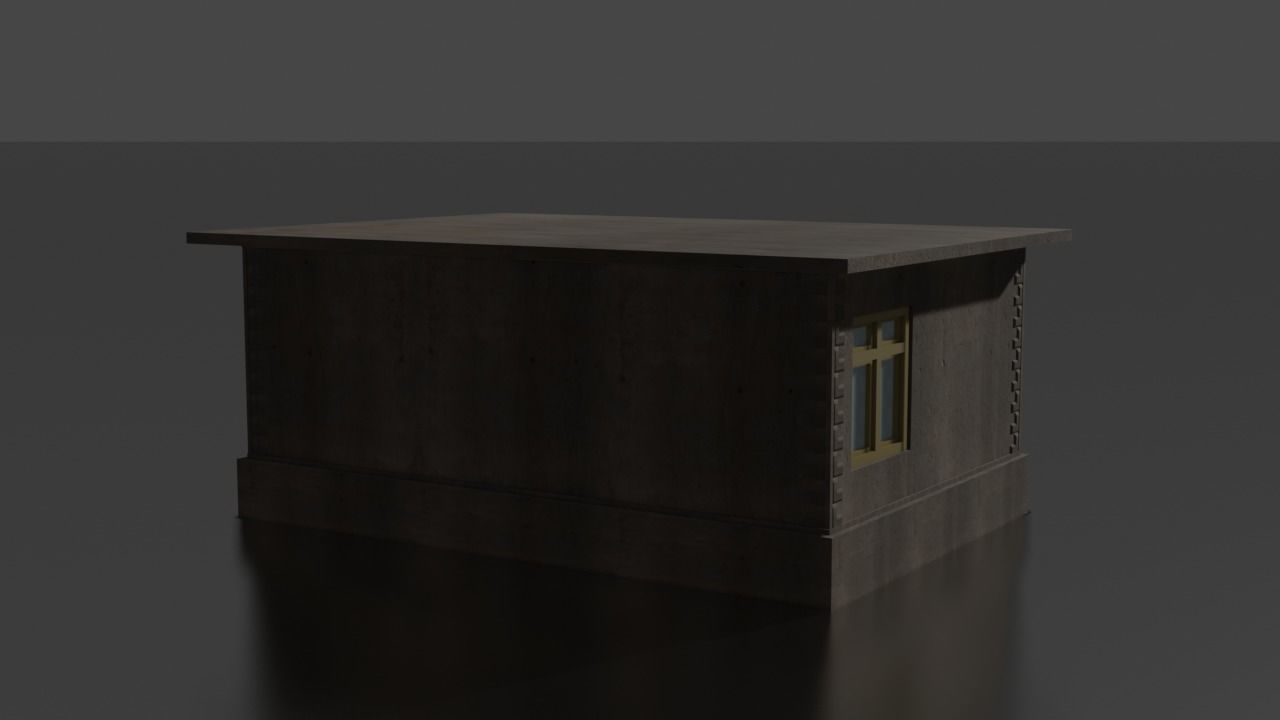 city house low-poly Low-poly 3D model_4