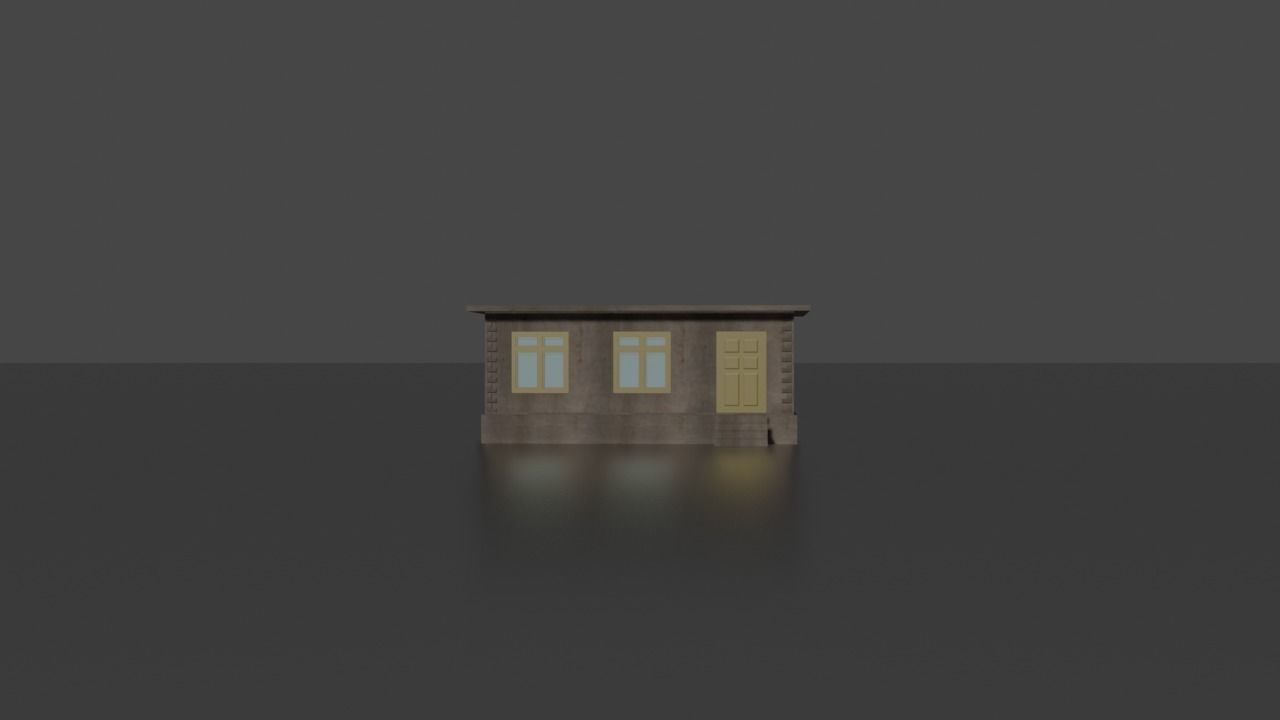 city house low-poly Low-poly 3D model_19