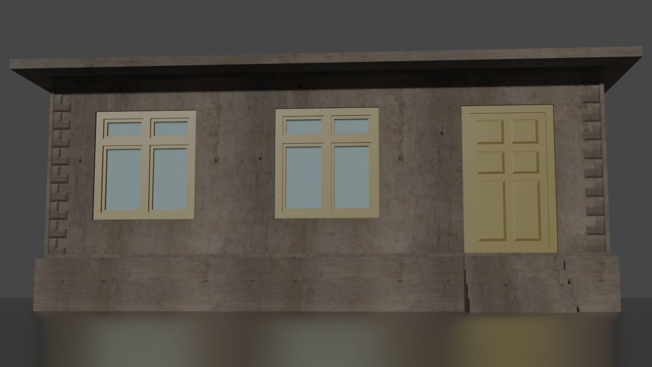 city house low-poly Low-poly 3D model_18