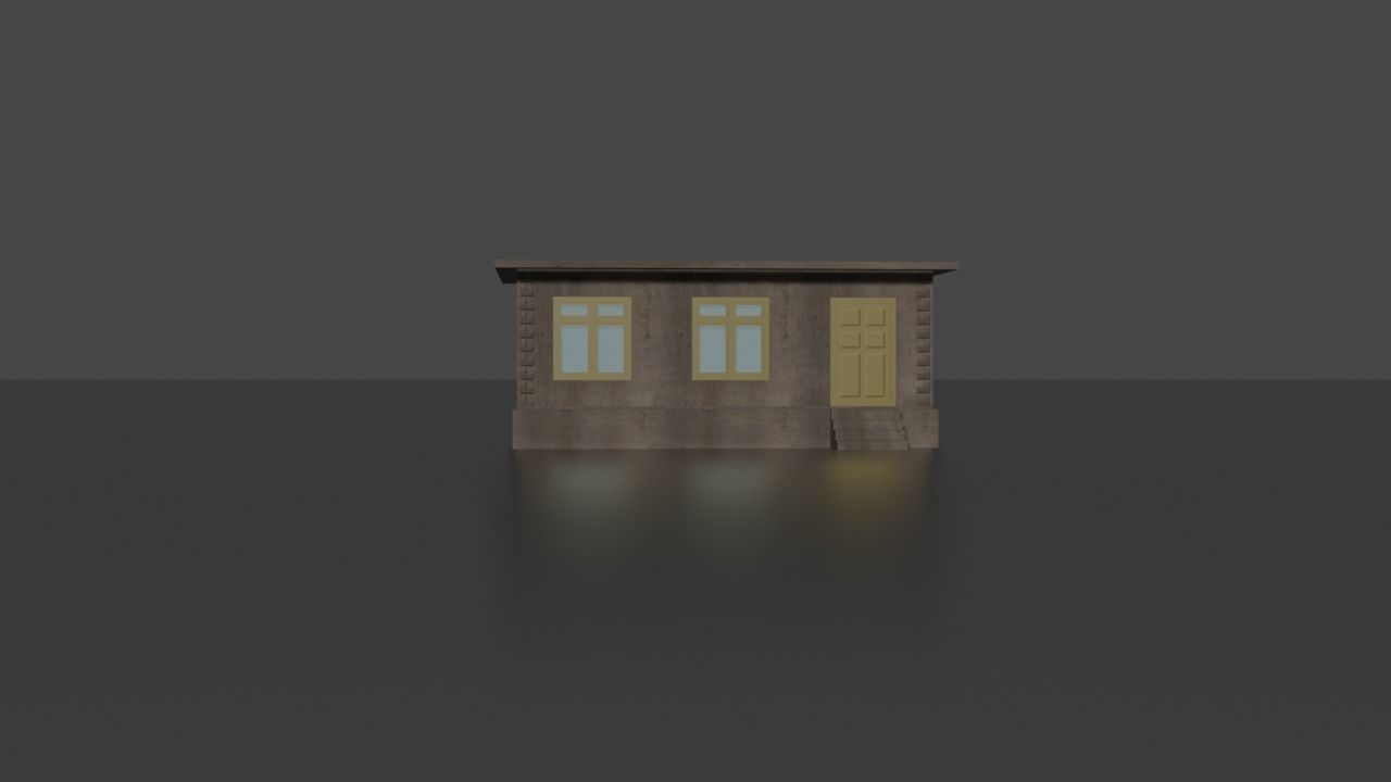 city house low-poly Low-poly 3D model_12