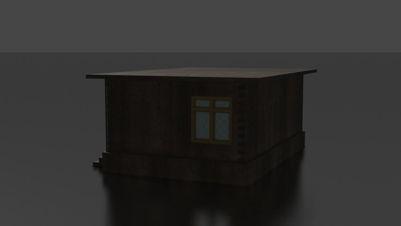 city house low-poly Low-poly 3D model_5