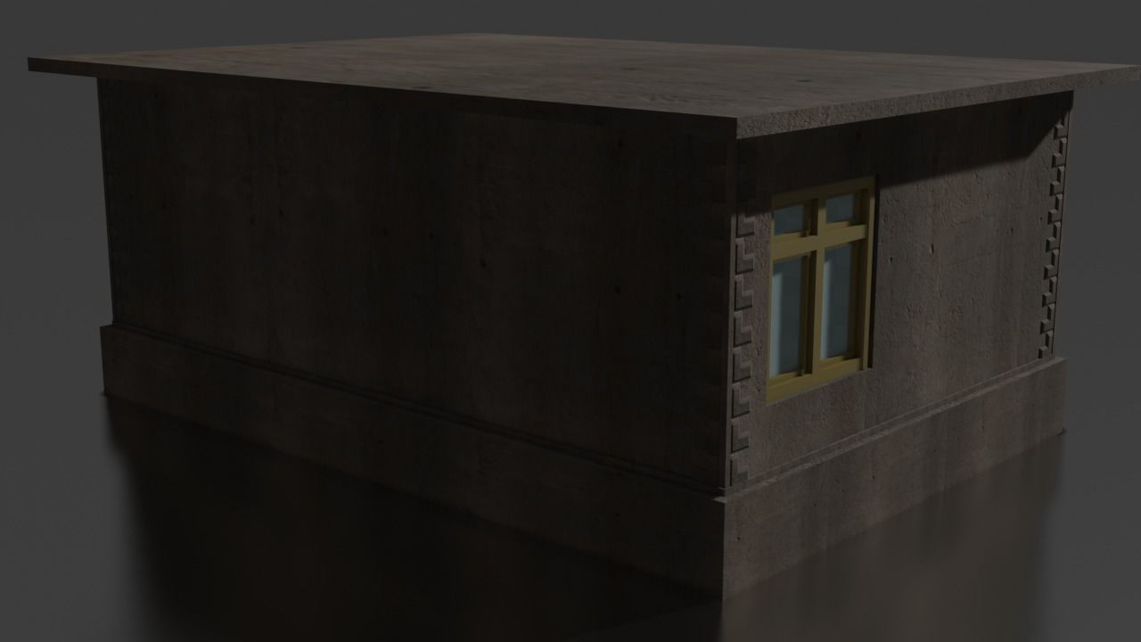 city house low-poly Low-poly 3D model_10