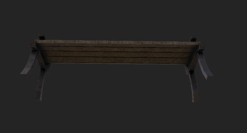 SubwayChair Old PBR 4K GameReady Low-poly 3D model_4