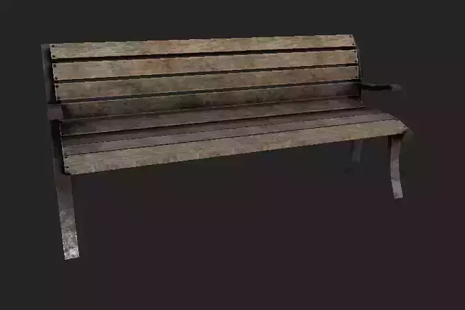 SubwayChair Old PBR 4K GameReady Low-poly 3D model