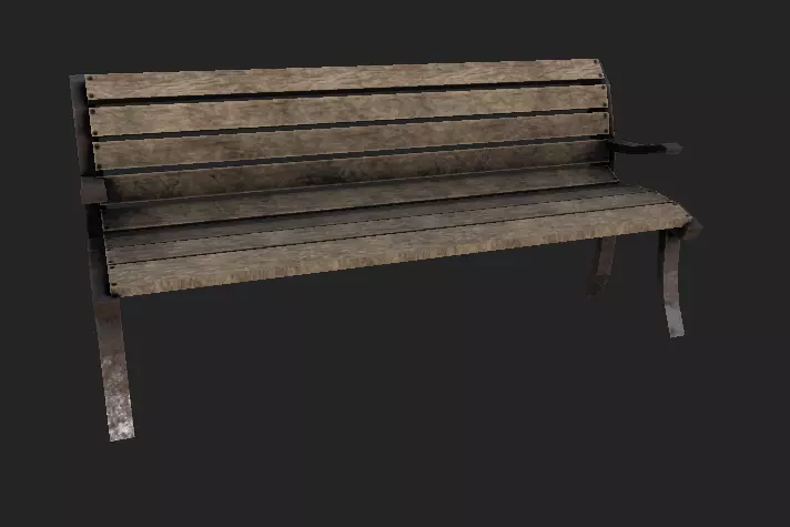 SubwayChair Old PBR 4K GameReady Low-poly 3D model_0