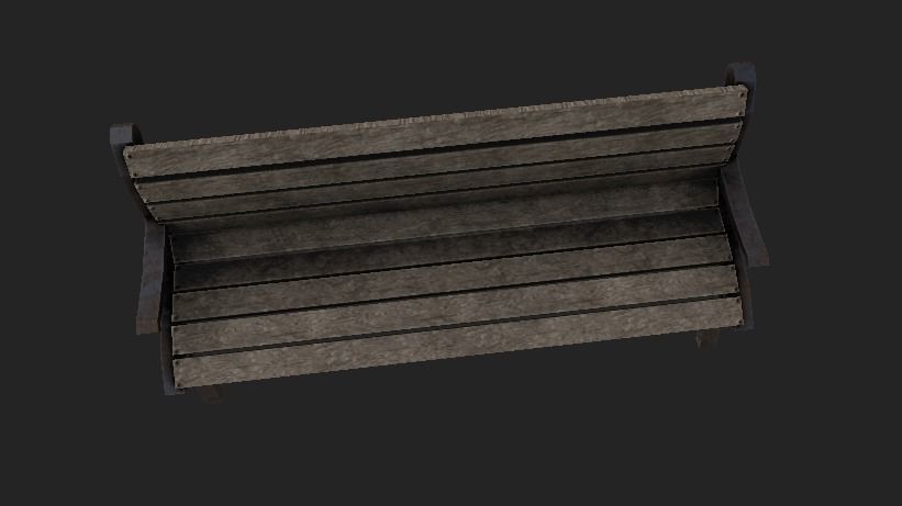 SubwayChair Old PBR 4K GameReady Low-poly 3D model_3