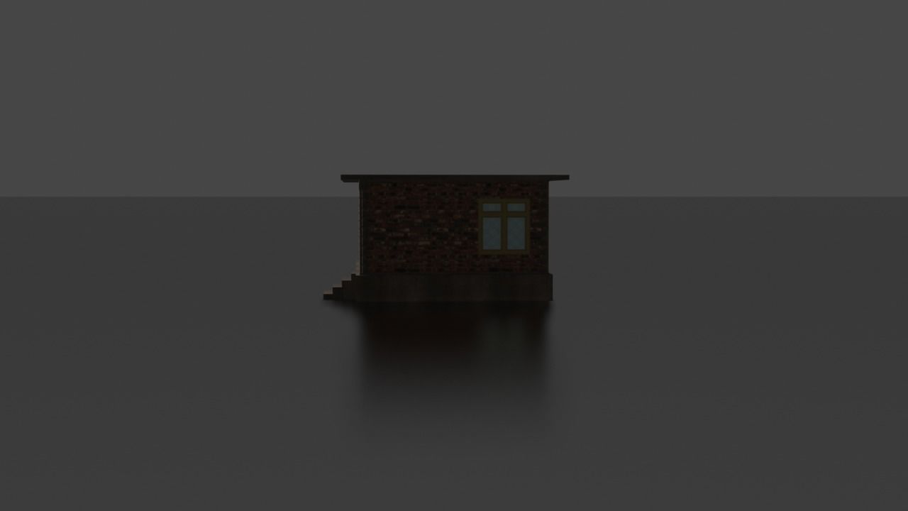 city house low-poly Low-poly 3D model_14